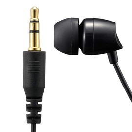 Ohm (OHM) Electric AudioComm Single-Ear TV Earphones, Stereo Mix, Ear Plug-Type, 9.8 ft (3 m) EAR-C232N 03-0447