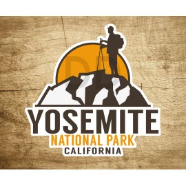 Yosemite National Park California Hiking Sticker Decal  3.1" x 3"