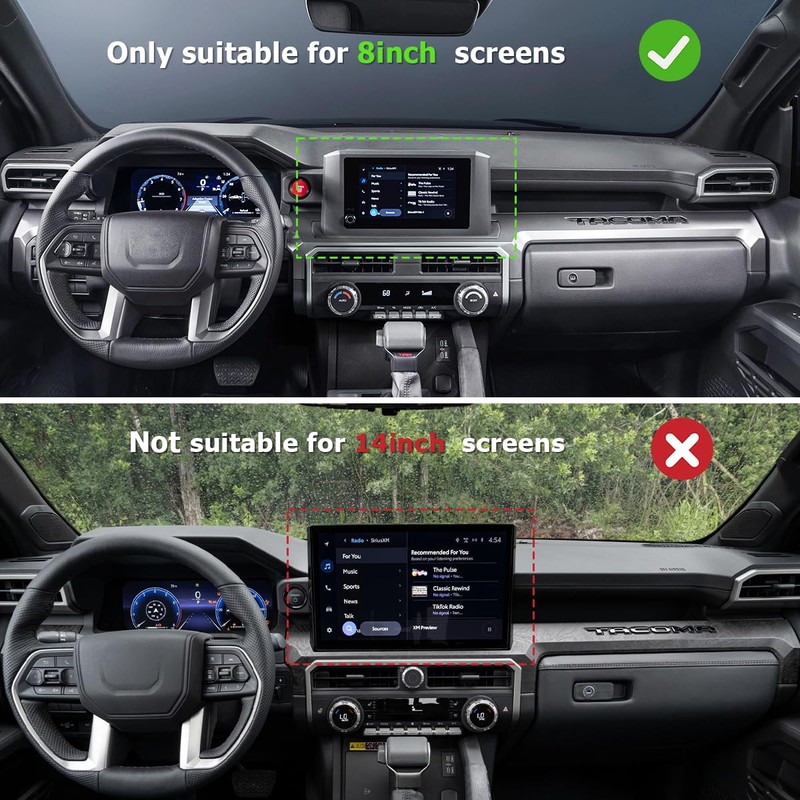 INTGET for 2026 Toyota Tacoma Accessories 2024 2025 Dashboard Panel