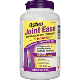 Webber Naturals Osteo Joint Ease with InflamEase, Glucosamine, Chondroitin, and MSM, 80 Caplets, Helps Ease Joint Pain Associated with Osteoarthritis
