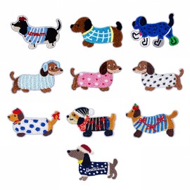 ARYIMYDP 10 Toppa Termoadesive,Toppa Termoadesiva Per Tessuti,Toppe Termoadesive Bambini Adulti per Decorare Vestiti da Cucire,Toppe da Ricamo da Stiro a Cagnolini per Pantaloni,Camicie,Cappelli