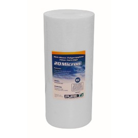 PureT BVB0987020 10x4.5" Water Sediment Filter - NSF Certified - Spun Poly Filter Removes Sediment and Other Organic Debris (20 u Micron Rated)