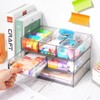 3 Tier Stackable Desk Organizer with 6 Drawers, YOCOMEY Plastic