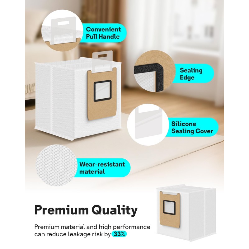 Leemone 12 Pack E25 E28 Dust Bags Compatible with eufy