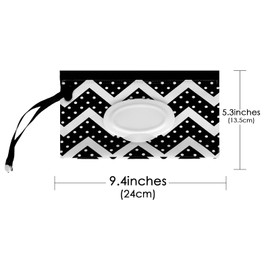 TOCCOOL 2 Pcs Portable EVA Wet Wipes Bag - Fashionable and Practical for Going Out, Traveling and Outdoor Sports Wet Wipes Dispenser (Wave Type x 1, Feather Type x 1)