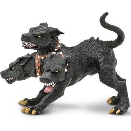 Safari Ltd. Cerberus Figurine - Hand-Painted 4.75" Three-Headed Dog Figure - Fun Educational Toy for Boys, Girls & Kids Age 3+