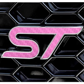 BocaDecals ST Emblem Insert Overlay Decals - Set of 2 - Fits Ford Explorer ST (Soft Pink, 2020-2024)