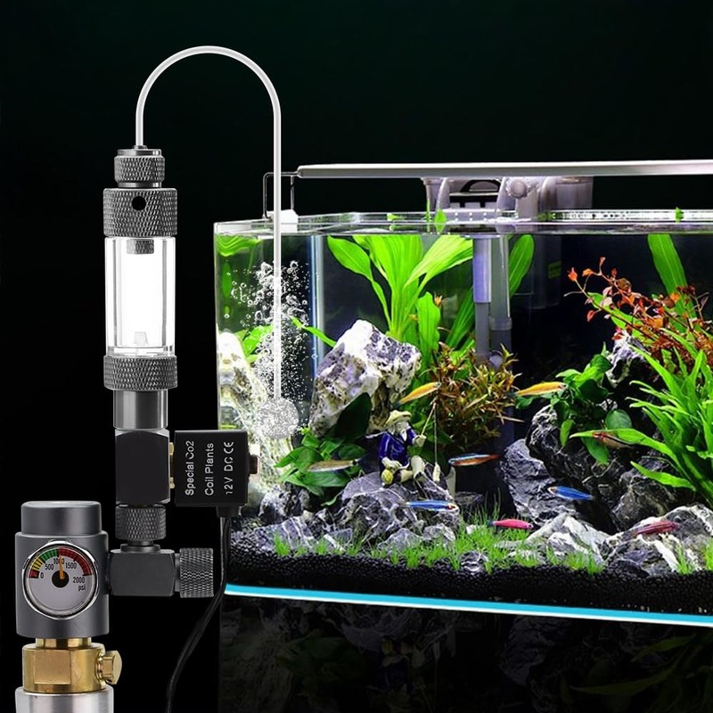 MiOYOOW CO2 Bubble Counter with Check Valve, Single Head Carbon