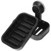 Cabilock Wall Soap Holder Soap Dish for Shower Rail Black