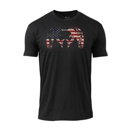 KUIU Patriotic Ram T-Shirt for Men, American Flag Ram Logo Tee, Lightweight Cotton Polyester Hunting Shirt, Soft, Durable Fit