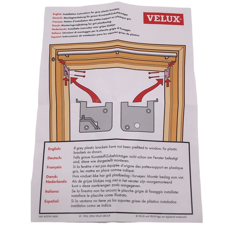 VELUX Roof Window Replacement Parts – Pack of 2 Accessory