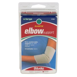 MUELLER Elastic Supports (Ankle, Knee, Elbow): Elastic Elbow Support/x-large (Beige)