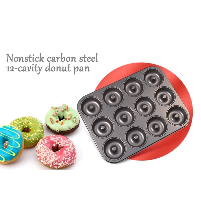 Old Tjikko Doughnuts Baking Mould, 12 Cavities Doughnut Mould, Baking