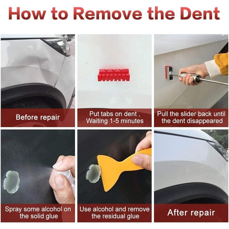 Manelord Car Dent Puller - Dent Remover with T-bar Slide