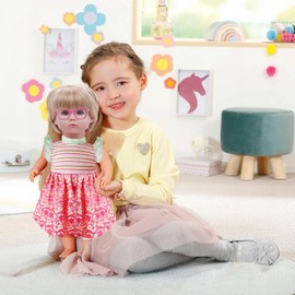 14 Pcs Girl Doll Clothes and Accessories for Alive Baby Doll Baby Bitty Doll Girl, Fits 13 14 15 16 Inch Girl Dolls - Include 12 Dress 2 Underwear for Girls Gift