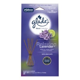 Aromatizante Glade Varitas Mood Collection Relaxing Lavender Frasco con 100 ml y 6 Varitas
