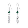 TRISHULA Feather Earrings 925 Sterling Silver Malachite Earrings Malachite Feather