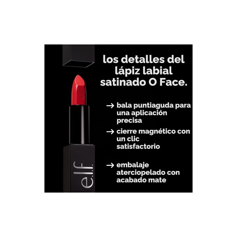 e.l.f. Cosmetics O Face Labial Satinado Effortless Rosa Mauve Suave