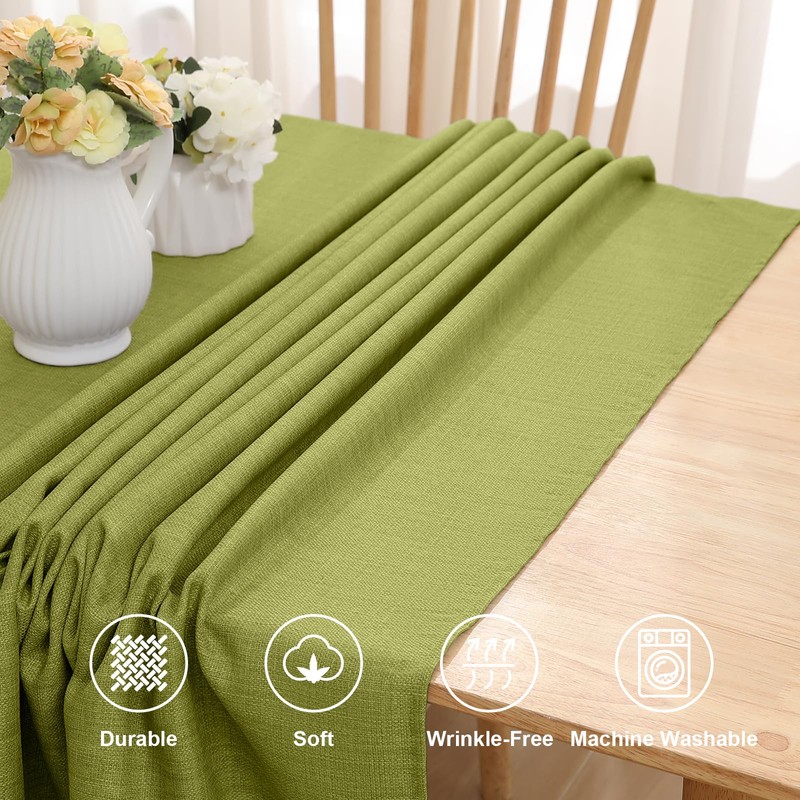 smiry Linen Table Cloth Rectangle 140x240 cm Wipe Clean Tablecloth