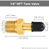 GODESON 1/4" NPT Tank Valve, Anti-Corrosion Brass Schrader Valve with