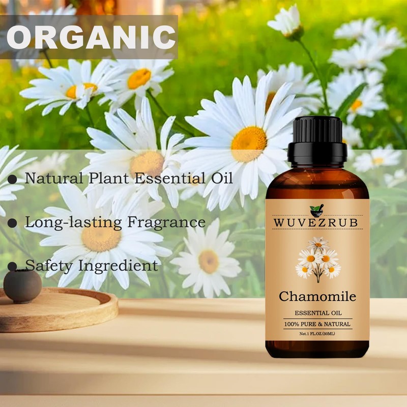 Chamomile Essential Oils Organic, 30ML Pure and Natural Chamomile Essential