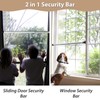 Sliding Door Security Bar 2 Pack, 16.5" to 51.2" Window