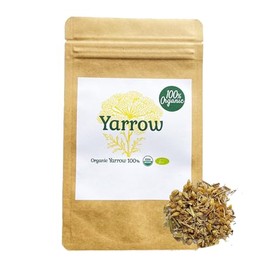100% Organic Yarrow/Yarrow/Yarrow/Milfoil/Achillea millefolium Apigenin Luteoline Cyanidin Lactone Achilain αPinene Borneol Herbal Tea Leaf Tea Female Stomach (3.5 oz (100 g)