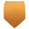 TigerTie Satin Silk Tie Yellow Daffodil Yellow Dark Yellow Patterned