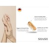 ドイツ製-SHASHナチュラル100％ナチュラルボアブリッスルネイルブラシ-きれいな手のために汚れや汚れを優しく取り除きます-柔らかく滑らかな質感、木のために肌を剥離します (Olive)