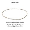 JENNYandJUDE Bestie Morse Code Bracelet Set – 14k Gold Fill