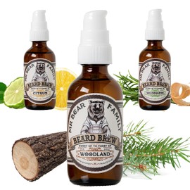 Natural Beard Oil for Men – Scented Beard Moisturiser Oil Contains Hydrating Jojoba + Argan Oil – Nourishing Mens Beard Softener for Healthier Hair Growth (Woodland, 60ml)