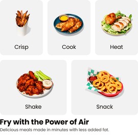 Chefman TurboFry Touch Dual Air Fryer, Maximize The Healthiest Meals With Double Basket Capacity, One-Touch Digital Controls And Shake Reminder For The Perfect Crispy And Low-Calorie Finish