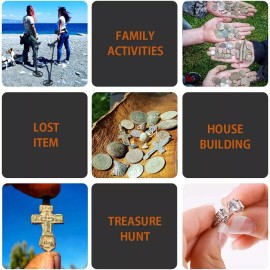 Unbranded Detector De Metales Oro y Plata Control De Alta Sensibilidad Cazador De Tesoros