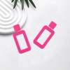 Just Follow Hot Pink Geometric Beaded Drop Dangle Hoop Earrings