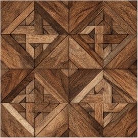 Nuxovilar Peel and Stick Vinyl Floor Tiles, 12"x12" Wood-Pattern Self-Adhesive Flooring (10 Pcs)
