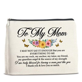 UPNEGE Mom Gifts Makeup Bag Christmas Birthday Thanksgiving Gifts for Mother Mom Cosmetic Bag Zipper Makeup Pouch