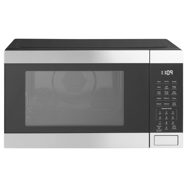 GE 3-in-1 Microwave Oven | Complete With Air Fryer, Broiler & Convection Mode | 1.0 Cubic Feet Capacity, 1,050 Watts | Kitchen Essentials for the Countertop or Dorm Room | Stainless Steel