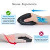 DQST - Mouse Inalámbrico Ergonómico Recargable, Mouse Vertical Óptico de