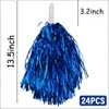 GYDbow 24 PCS Blue Cheerleading Pom Poms Bulk - Soft