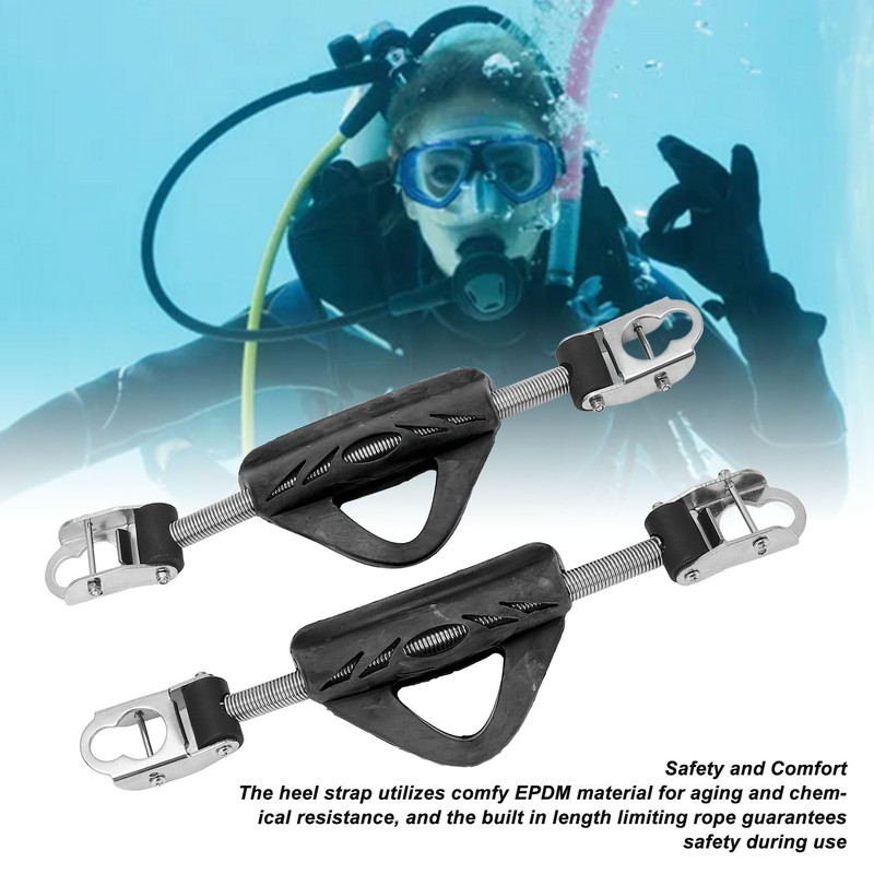 2PCS Diving Fin Spring Strap 316 Stainless Steel Dual Use
