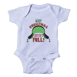 Ink Trendz Merry Christmas Shitter's Full Christmas Vacation Funny Cute Baby Onesie