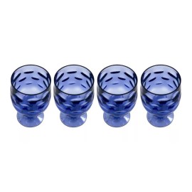 Home Ideas  Set 4 Copas De Acrilico Azules, 350 Ml Cada Uno | Cs-026