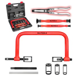 BILITOOLS 13pcs Valve Spring Compressor Tools with Straight Valve Stem Seal Plier, Valve Lapping/Grinding Tool