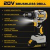 20V Brushless Drill Tool Set: Cordless Power Drill with 2.0Ah