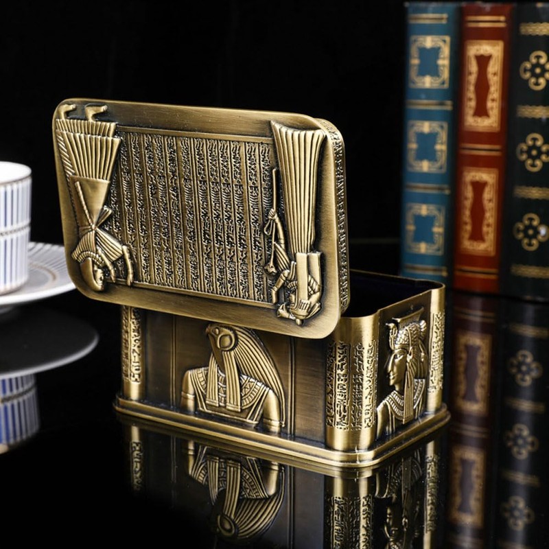Hogarup decorative box with lid small metal jewelry box trinket