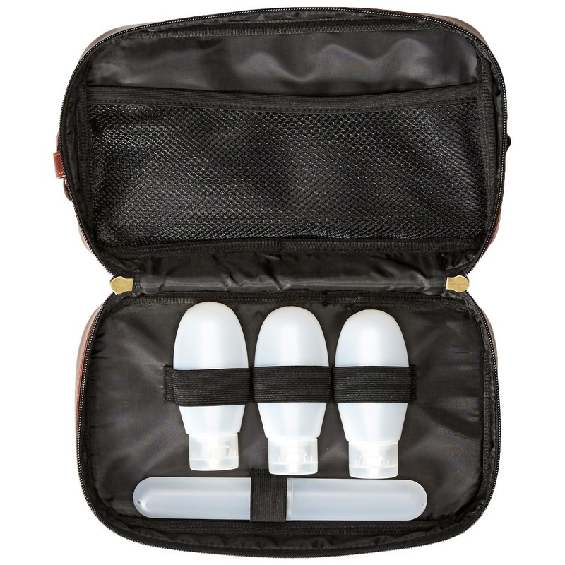 Dopp Men's Jumbo Framed Travel Kit with Bonus Items, Mahogany