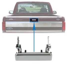 Autoelements Tailgate Handle Chrome for 1992-1996 Ford F-150 F-250/1994-2010 Mazda Pickup / 1993-2003 Ford Ranger Direct Replacement ZZM165750 E8TZ9943400A F1TZ994