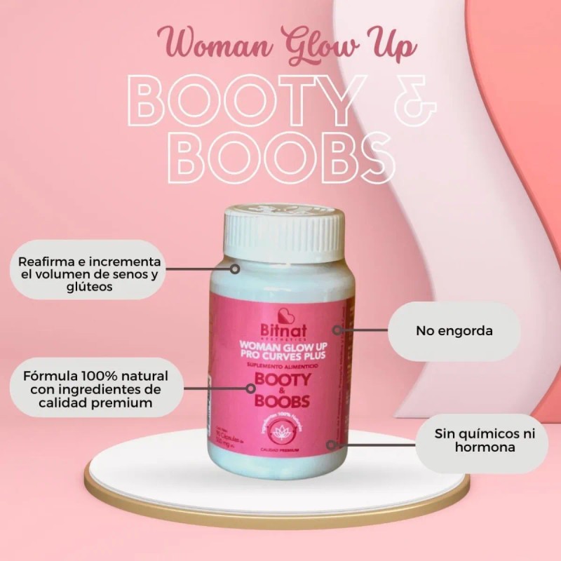 Kit Aumento De Busto Y Gluteo Natural (2 Frascos Y