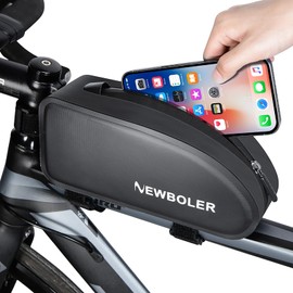 NEWBOLER Bicycle Top Tube Bag, Road Bike Bag, Easy Installation, Frame Bag, Storage Bag, Lightweight, Small Items, No Hitting Knees, Cycling Bag, 2L Large Capacity