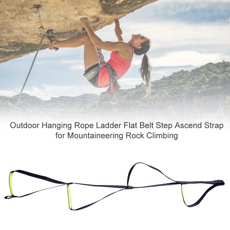 Outdoor Hanging Rope Ladder Flat Belt Step Ascend Strap for